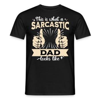 Sarcastique Sarcastique de papa - T-shirt homme - noir - Devant - AI Model Male 178 light (178cm)