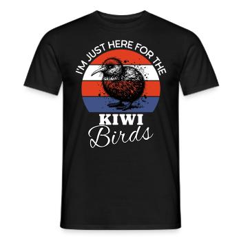 Kiwi Bird Kiwi Vogel - Männer T-Shirt - Schwarz - Vorne - AI Model Male 178 light (178cm)