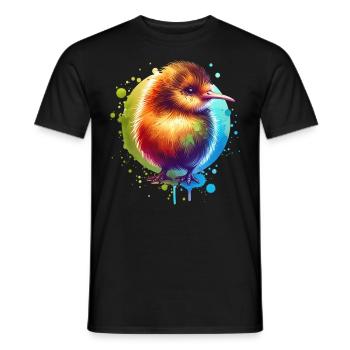 Kiwi Bird Kiwi Vogel - Männer T-Shirt - Schwarz - Vorne - AI Model Male 178 light (178cm)