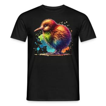 Kiwi Bird - Men's T-Shirt - black - Front - AI Model Male 178 light (178cm)