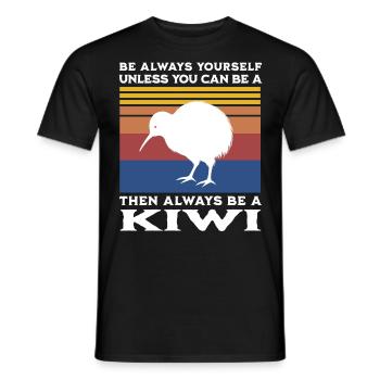 Kiwi Bird Saying - Men's T-Shirt - black - Front - AI Model Male 178 light (178cm)