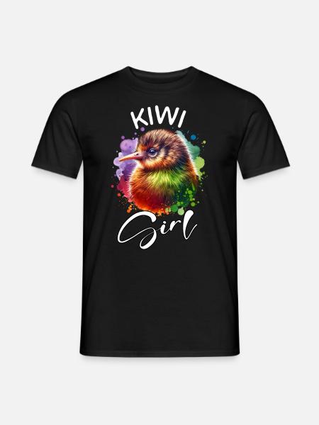 Kiwi Girl Nouvelle-Zélande Kiwi - T-shirt homme - noir