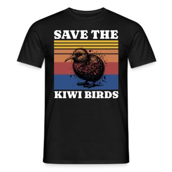 Save Kiwi - Men's T-Shirt - black - Front - AI Model Male 178 light (178cm)