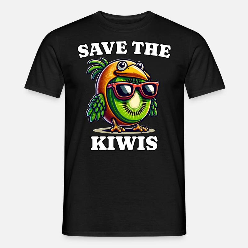 Save Neuseeland Kiwi - Männer T-Shirt - Schwarz