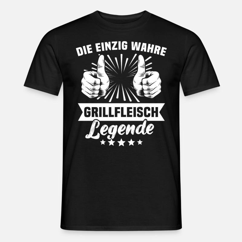 Grillfleisch - Männer T-Shirt - Schwarz