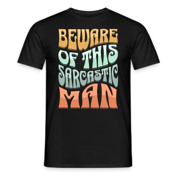 Sarcastique Sarcastique - T-shirt homme - noir - Devant - AI Model Male 178 light (178cm)