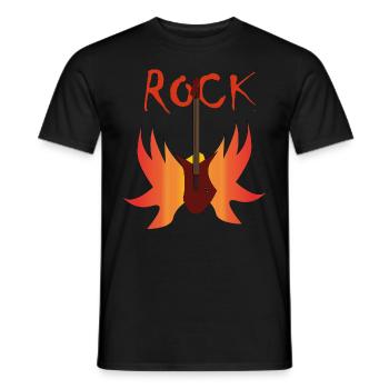 Rock - Männer T-Shirt - Schwarz - Vorne - AI Model Male 178 light (178cm)