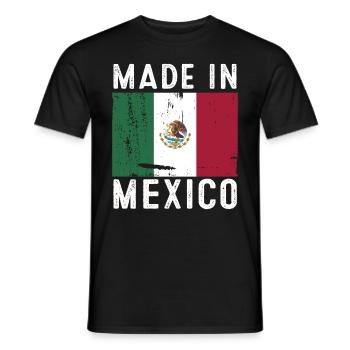 Mexico Mexico Mexican Gift Flag Football - Men's T-Shirt - black - Front - AI Model Male 178 light (178cm)