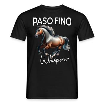 Paso Fino Whisperer Horse - Men's T-Shirt - black - Front - AI Model Male 178 light (178cm)