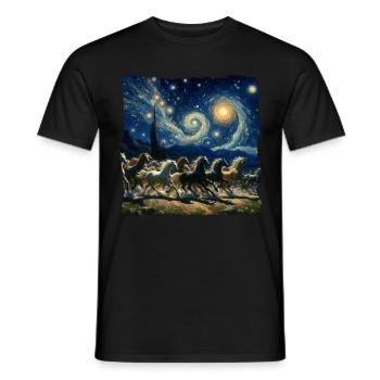 Paso Fino Starry Night - Men's T-Shirt - black - Front - AI Model Male 178 light (178cm)
