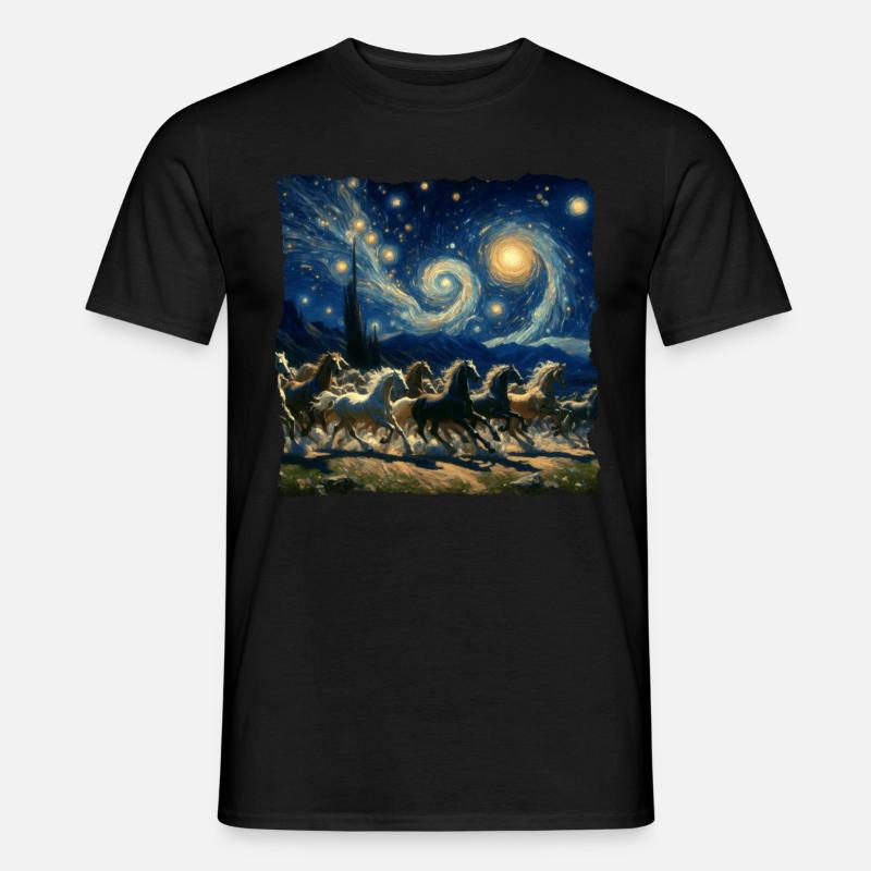 Paso Fino Starry Night - Männer T-Shirt - Schwarz