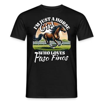 I Love Paso Fino Saying - Men's T-Shirt - black - Front - AI Model Male 178 light (178cm)