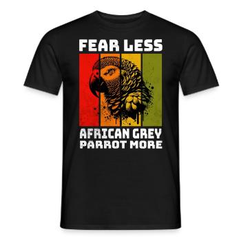 Perroquet gris Graupapagei - T-shirt homme - noir - Devant - AI Model Male 178 light (178cm)