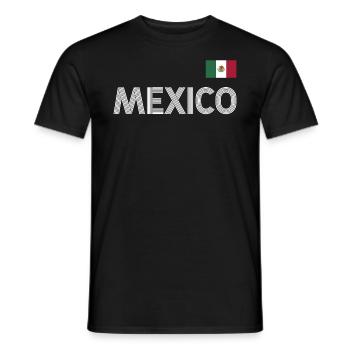 Mexiko Mexico Mexikaner Geschenk Flagge Fußball - Männer T-Shirt - Schwarz - Vorne - AI Model Male 178 light (178cm)
