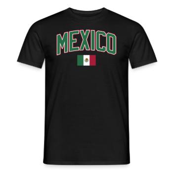 Mexico Mexico Mexican Gift Flag Football - Men's T-Shirt - black - Front - AI Model Male 178 light (178cm)