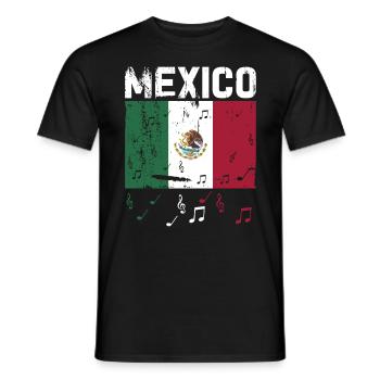 Mexiko Mexico Mexikaner Geschenk Flagge Fußball - Männer T-Shirt - Schwarz - Vorne - AI Model Male 178 light (178cm)