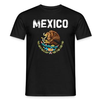 Mexiko Mexico Mexikaner Geschenk Flagge Fußball - Männer T-Shirt - Schwarz - Vorne - AI Model Male 178 light (178cm)