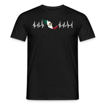 Mexico Mexico Mexican Gift Flag Football - Men's T-Shirt - black - Front - AI Model Male 178 light (178cm)