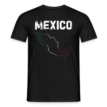 Mexico Mexico Mexican Gift Flag Football - Men's T-Shirt - black - Front - AI Model Male 178 light (178cm)