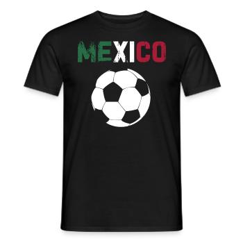 Mexiko Mexico Mexikaner Geschenk Flagge Fußball - Männer T-Shirt - Schwarz - Vorne - AI Model Male 178 light (178cm)