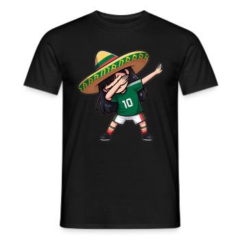 Mexico Mexico Mexican Gift Flag Football - Men's T-Shirt - black - Front - AI Model Male 178 light (178cm)