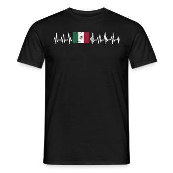 Mexico Mexico Mexican Gift Flag Football - Men's T-Shirt - black - Front - AI Model Male 178 light (178cm)