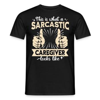 Sarcastique Superviseur Sarcasme - T-shirt homme - noir - Devant - AI Model Male 178 light (178cm)