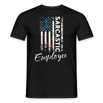 Employé sarcastique - T-shirt homme - noir - Devant - AI Model Male 178 light (178cm)