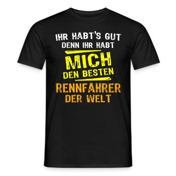 rRennfahrer Geschenk - Männer T-Shirt - Schwarz - Vorne - AI Model Male 178 light (178cm)
