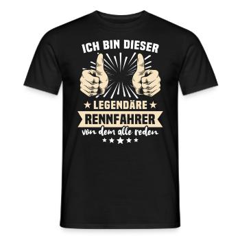 Dictons de coureur - T-shirt homme - noir - Devant - AI Model Male 178 light (178cm)