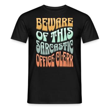 Sarcasme sarcastique d’un employé de bureau - T-shirt homme - noir - Devant - AI Model Male 178 light (178cm)