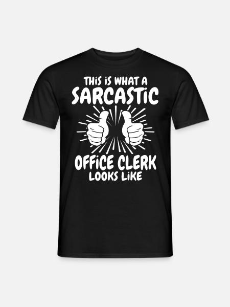 Sarcastic office worker - Men's T-Shirt - black
