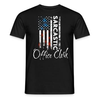 Sarkastischer Büroarbeiter - Männer T-Shirt - Schwarz - Vorne - AI Model Male 178 light (178cm)