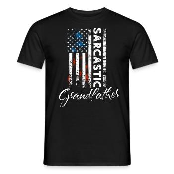 Sarcastic grandfather - Men's T-Shirt - black - Front - AI Model Male 178 light (178cm)