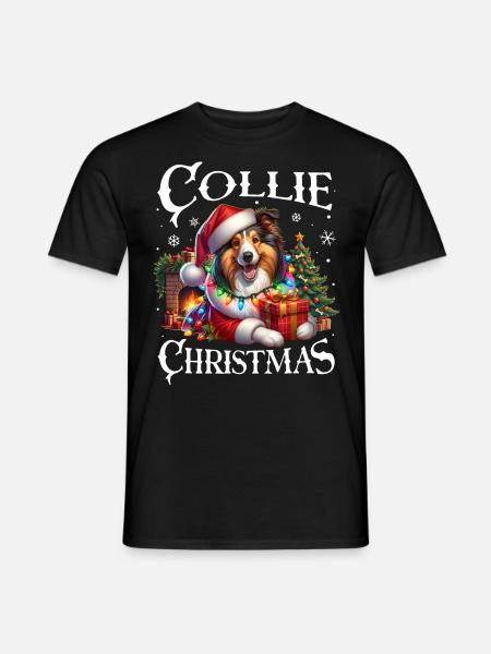 Noël Collie - T-shirt homme - noir