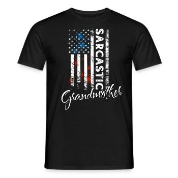 Sarkastische Grossmutter - Männer T-Shirt - Schwarz - Vorne - AI Model Male 178 light (178cm)