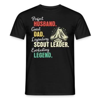 Scout Guide Papa - Men's T-Shirt - black - Front - AI Model Male 178 light (178cm)