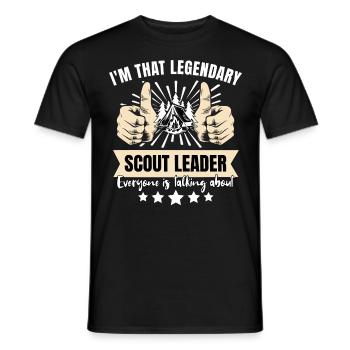 Legendary Scout Guide - Men's T-Shirt - black - Front - AI Model Male 178 light (178cm)