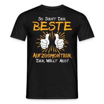 Elevatortekniker gaveidé - Mænd T-shirt - sort - Foran - AI Model Male 178 light (178cm)