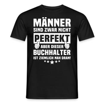 Buchhalter - Männer T-Shirt - Schwarz - Vorne - AI Model Male 178 light (178cm)