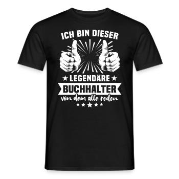 Légende du comptable - T-shirt homme - noir - Devant - AI Model Male 178 light (178cm)