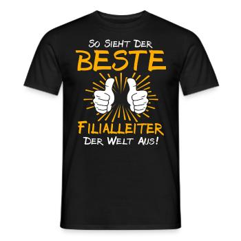 Store Manager Gift Idea - Men's T-Shirt - black - Front - AI Model Male 178 light (178cm)