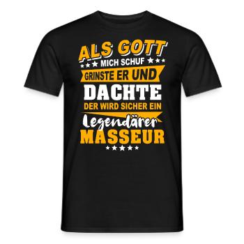 Masseur Sprüche - Männer T-Shirt - Schwarz - Vorne - AI Model Male 178 light (178cm)