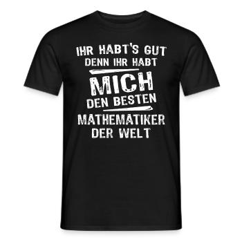 Mathematician - Men's T-Shirt - black - Front - AI Model Male 178 light (178cm)