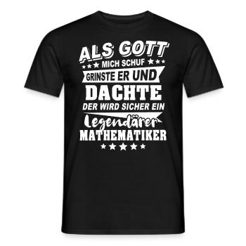 Mathematician - Men's T-Shirt - black - Front - AI Model Male 178 light (178cm)