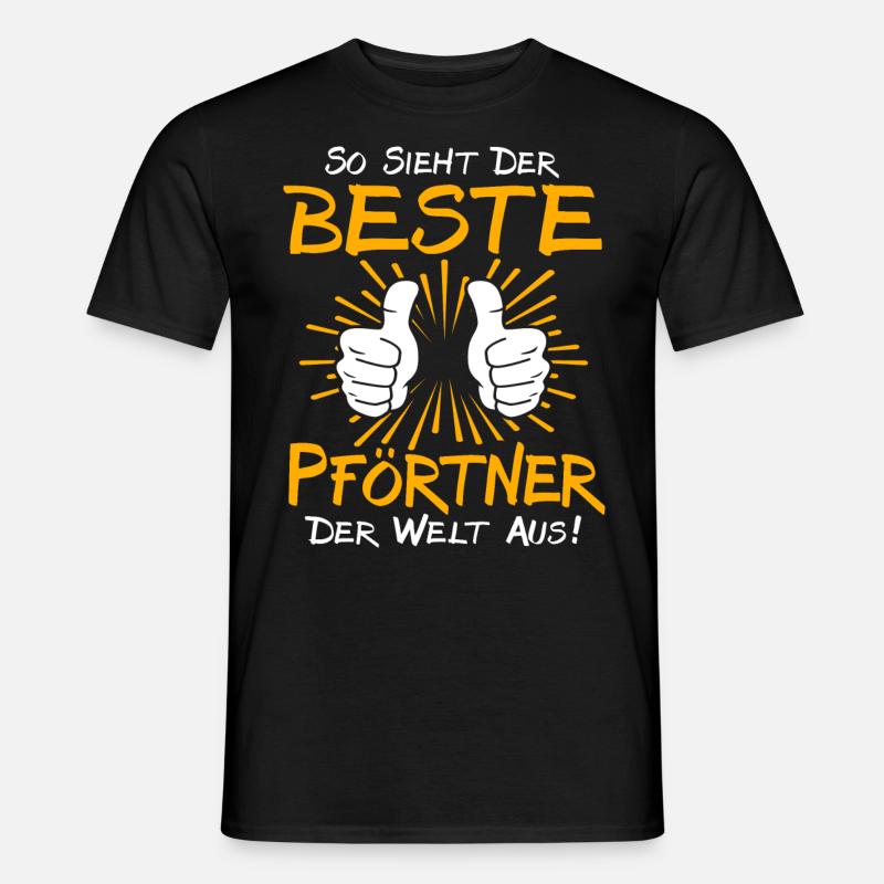 Pförtner Geschenkidee - Männer T-Shirt - Schwarz