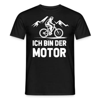 Bicycle Mountain Bike Road Bike E-Bike Cyclist - Men's T-Shirt - black - Front - AI Model Male 178 light (178cm)