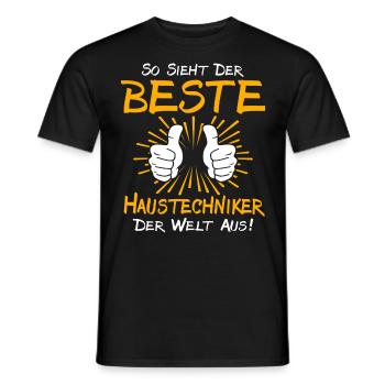 Idée cadeau de technicien de maison - T-shirt homme - noir - Devant - AI Model Male 178 light (178cm)
