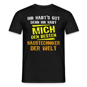 House Technician Gift - Men's T-Shirt - black - Front - AI Model Male 178 light (178cm)