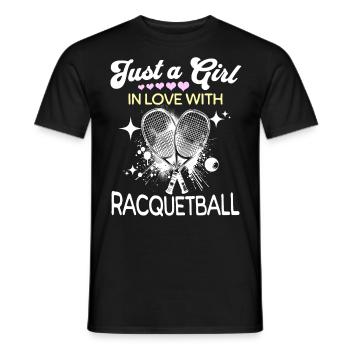 Racquetball Mädchen - Männer T-Shirt - Schwarz - Vorne - AI Model Male 178 light (178cm)